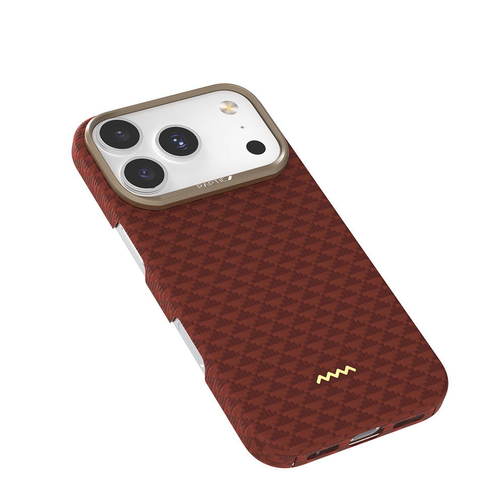 Apple iPhone 17 Pro Max Kılıf M-safe Şarj Özellikli Raptic Aramid Skin Origin Serisi Kapak Lacivert