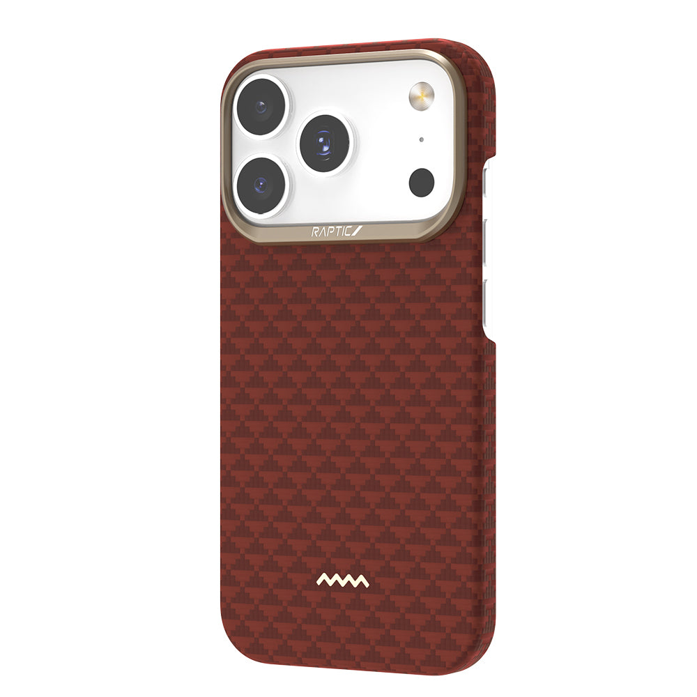 Apple iPhone 17 Pro Max Kılıf M-safe Şarj Özellikli Raptic Aramid Skin Origin Serisi Kapak Lacivert