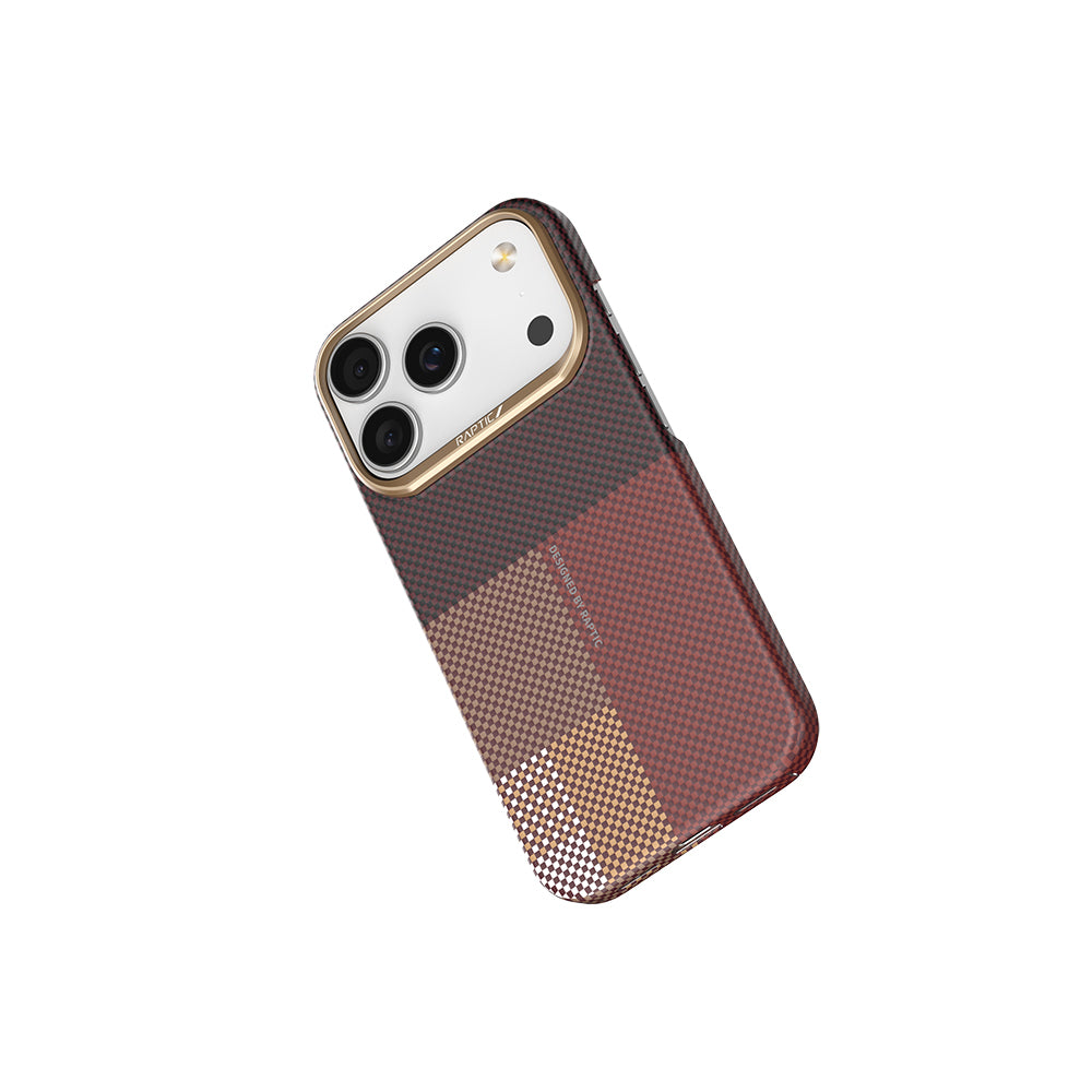 Apple iPhone 17 Pro Max Kılıf M-safe Şarj Özellikli Raptic Aramid Skin Transform Serisi Kapak Kahverengi