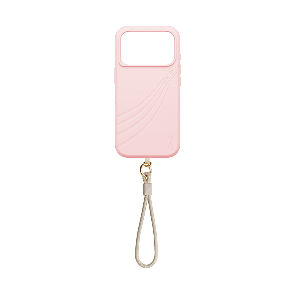 Apple iPhone 17 Pro Max Kılıf M-safe Şarj Özellikli Soft Arka Yüzey Askı İpli Coehl Serina Kapak Pembe