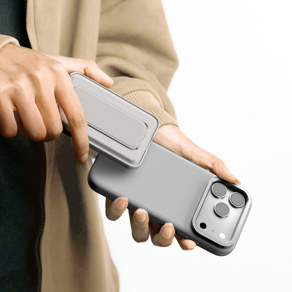 Apple iPhone 17 Pro Max Kılıf M-safe Şarj Özellikli Standlı Amazingthing Glamour Mag Serisi PU Kapak Siyah