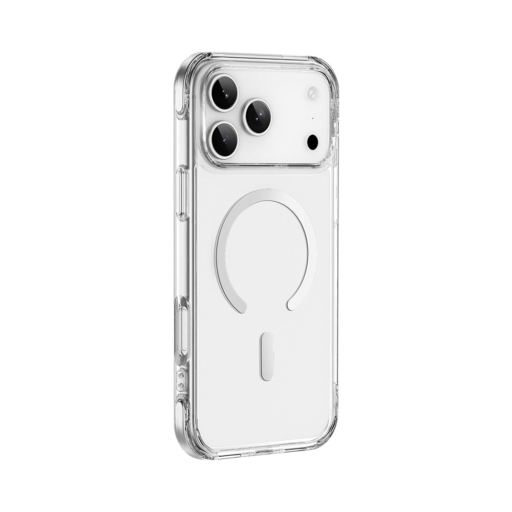 Apple iPhone 17 Pro Max Kılıf M-safe Şarj Özellikli Wiwu MCC-702 Titanyum Pro Serisi Sert PC Kapak Şeffaf