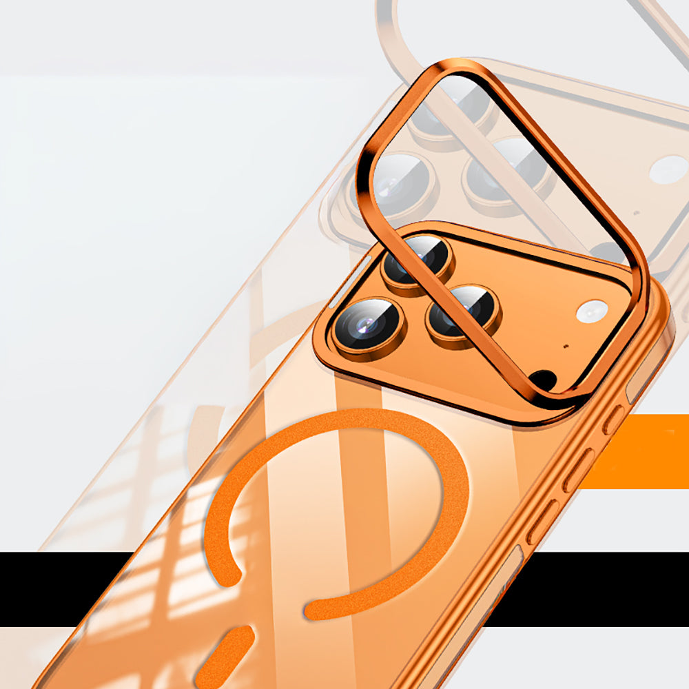 Apple iPhone 17 Pro Max Kılıf M-safe Şarj Özellikli Wlons Standlı Efsane Kapak Mavi