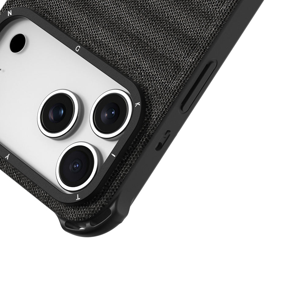 Apple iPhone 17 Pro Max Kılıf M-safe Şarj Özellikli Youngkit Canvas Serisi Kapak Gri