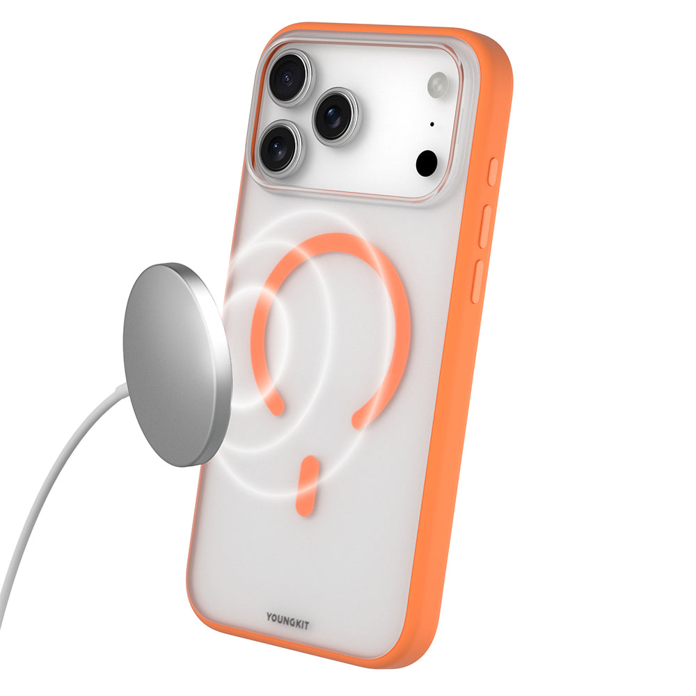 Apple iPhone 17 Pro Max Kılıf M-safe Şarj Özellikli Youngkit Clear Serisi Kapak Şeffaf