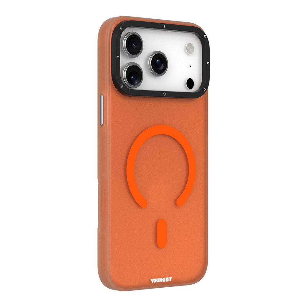 Apple iPhone 17 Pro Max Kılıf M-safe Şarj Özellikli Youngkit Hidden Sand Serisi Kapak Mavi