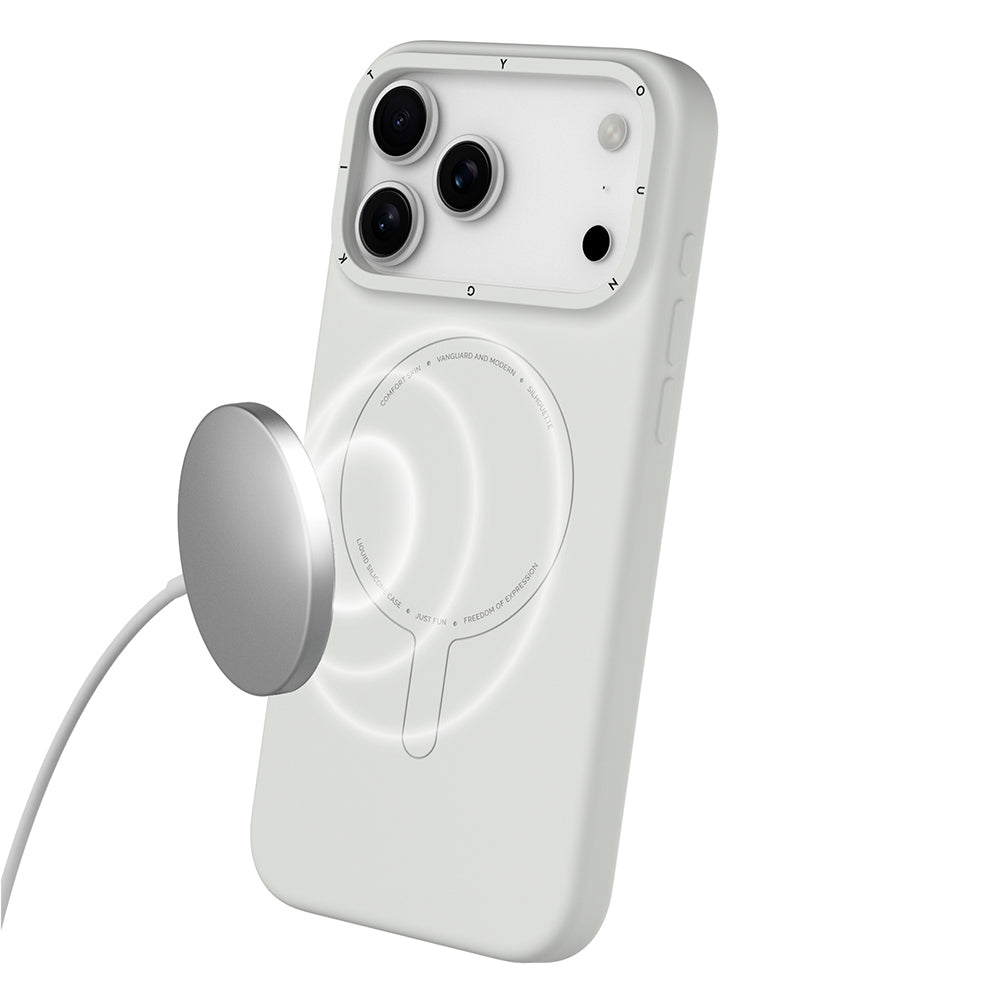 Apple iPhone 17 Pro Max Kılıf M-Safe Şarj Özellikli Youngkit Morandi Serisi Kapak Pembe