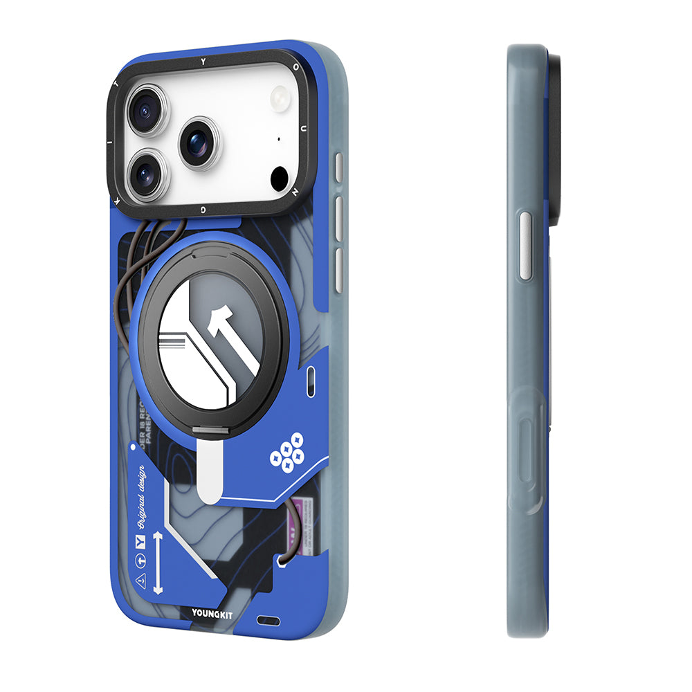 Apple iPhone 17 Pro Max Kılıf M-safe Şarj Özellikli Youngkit Starship Serisi Kapak Siyah