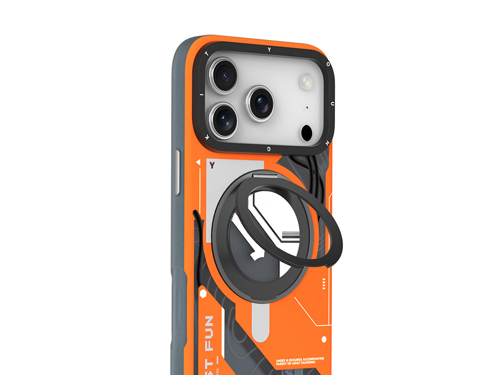 Apple iPhone 17 Pro Max Kılıf M-safe Şarj Özellikli Youngkit Starship Serisi Kapak Beyaz