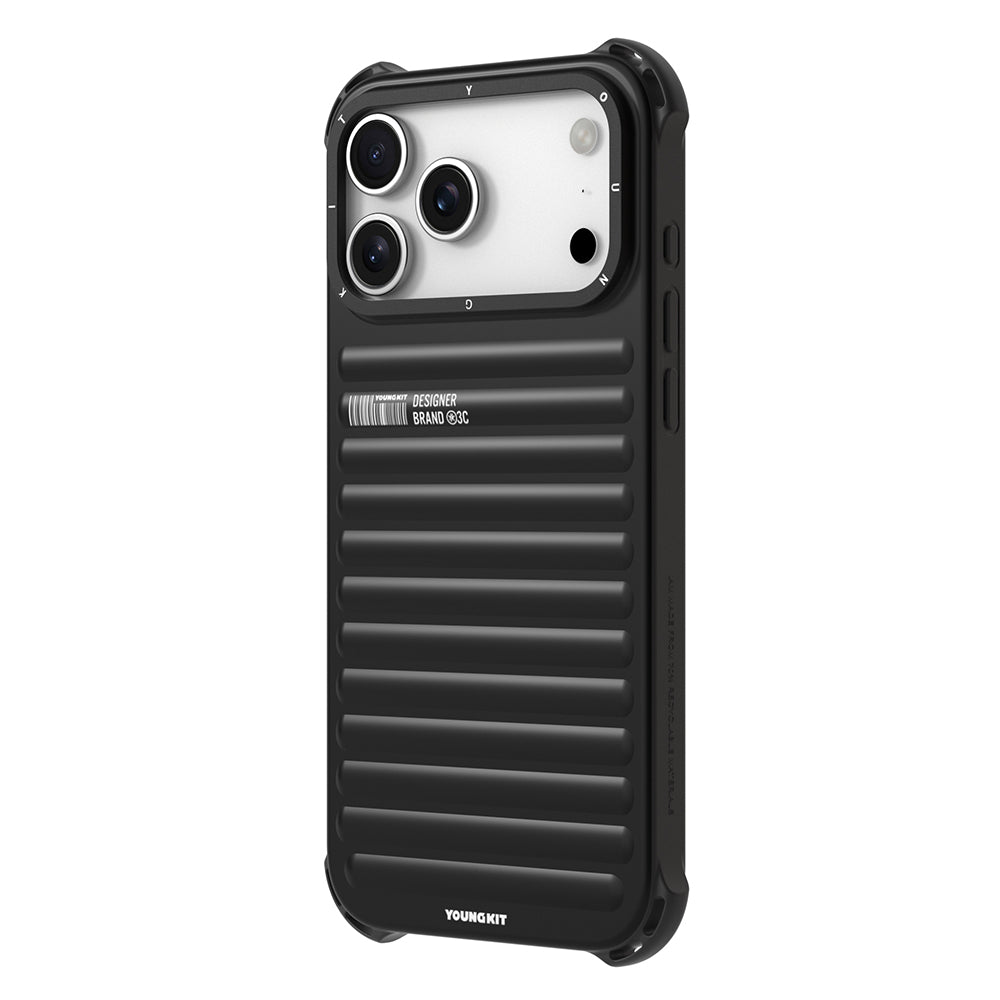 Apple iPhone 17 Pro Max Kılıf Mat Renkli Tasarım Youngkit True Color Serisi Kapak Gümüş