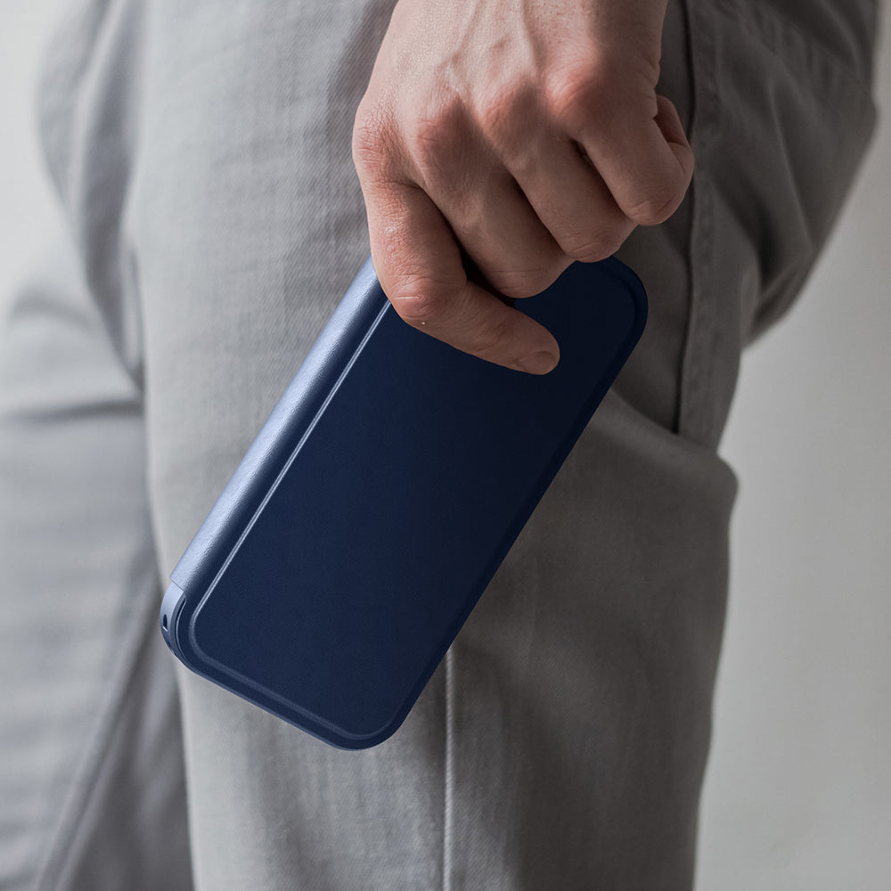 Apple iPhone 17 Pro Max PU Kartlıklı Kapaklı Amazingthing Glamour Foilo Serisi Kılıf Siyah