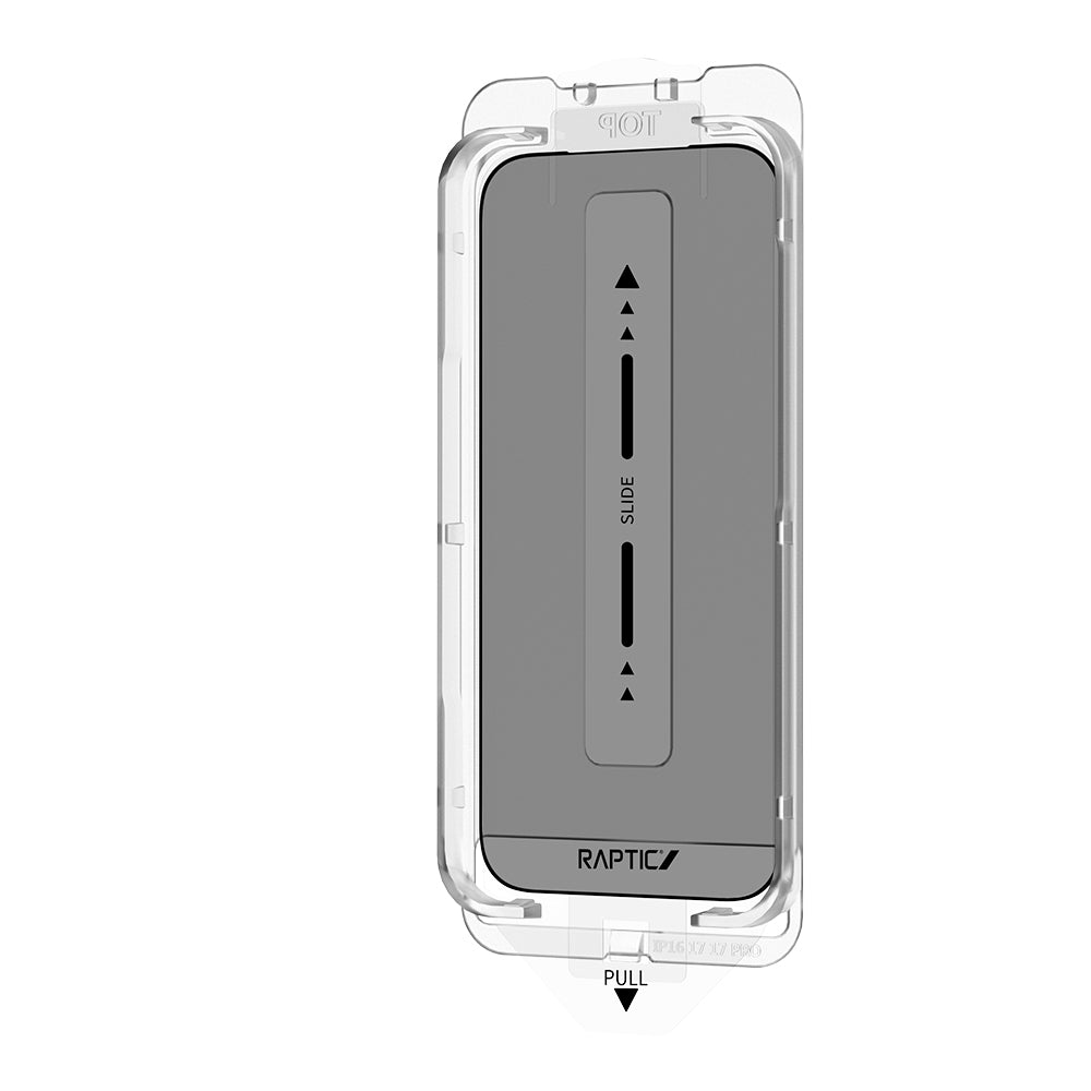 Apple iPhone 17 Pro Raptic Air Glass 2.5D Privacy Hayalet Ekran Koruyucu 2 Adet + Kolay Uygulama Aparatlı Siyah