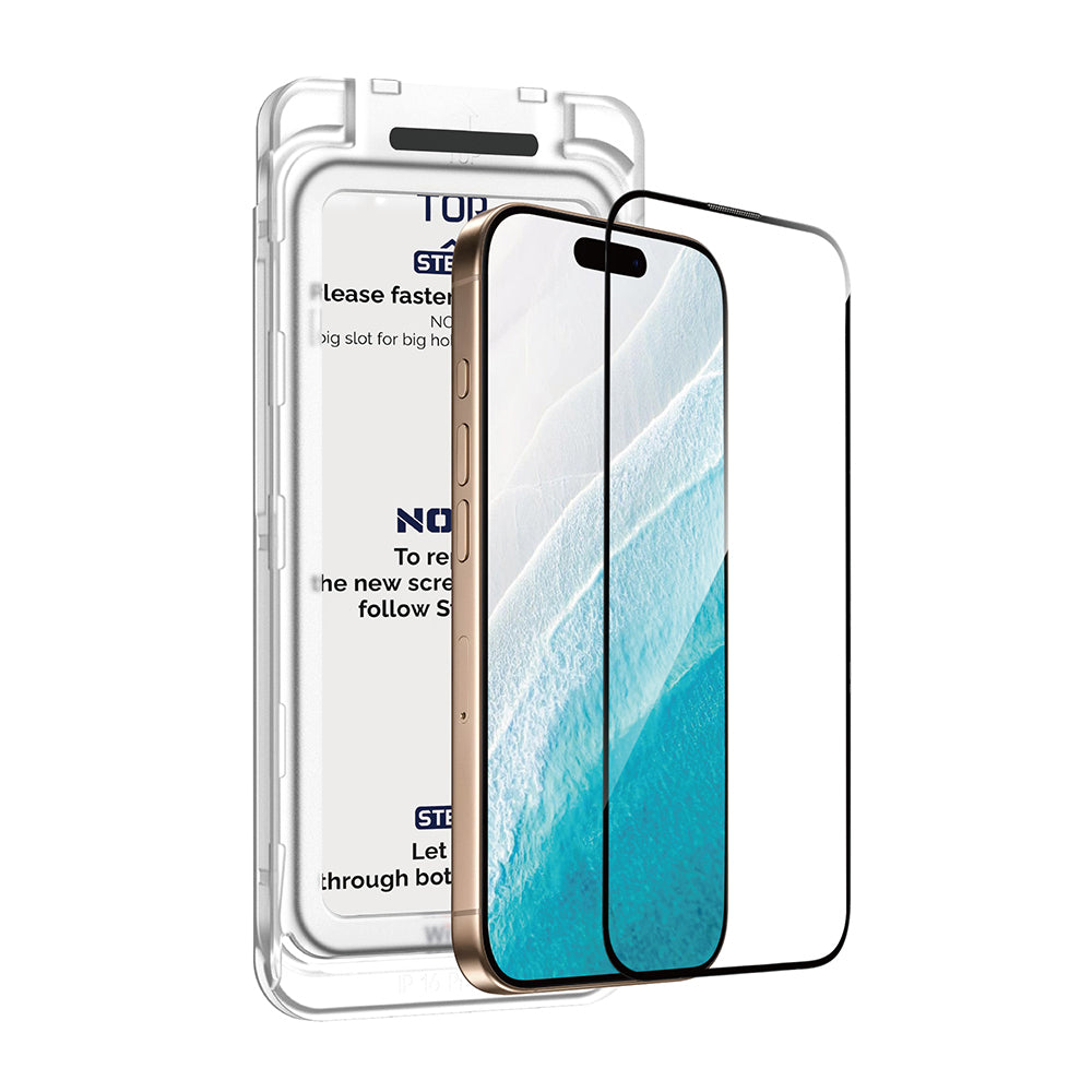 Apple iPhone 17 Pro Wiwu SQ-008 Oleofobik Easy Install Darbeye Karşı Dayanıklı Temperli Cam Ekran Koruyucu + Kolay Uygulama Aparatlı Şeffaf