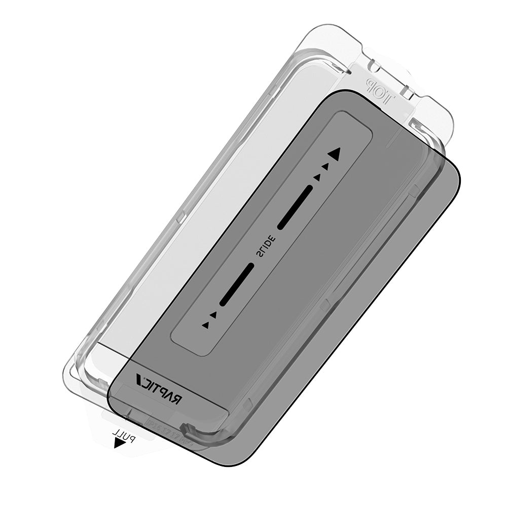 Apple iPhone 17 Raptic Air Glass 2.5D Privacy Hayalet Ekran Koruyucu 2 Adet + Kolay Uygulama Aparatlı Siyah