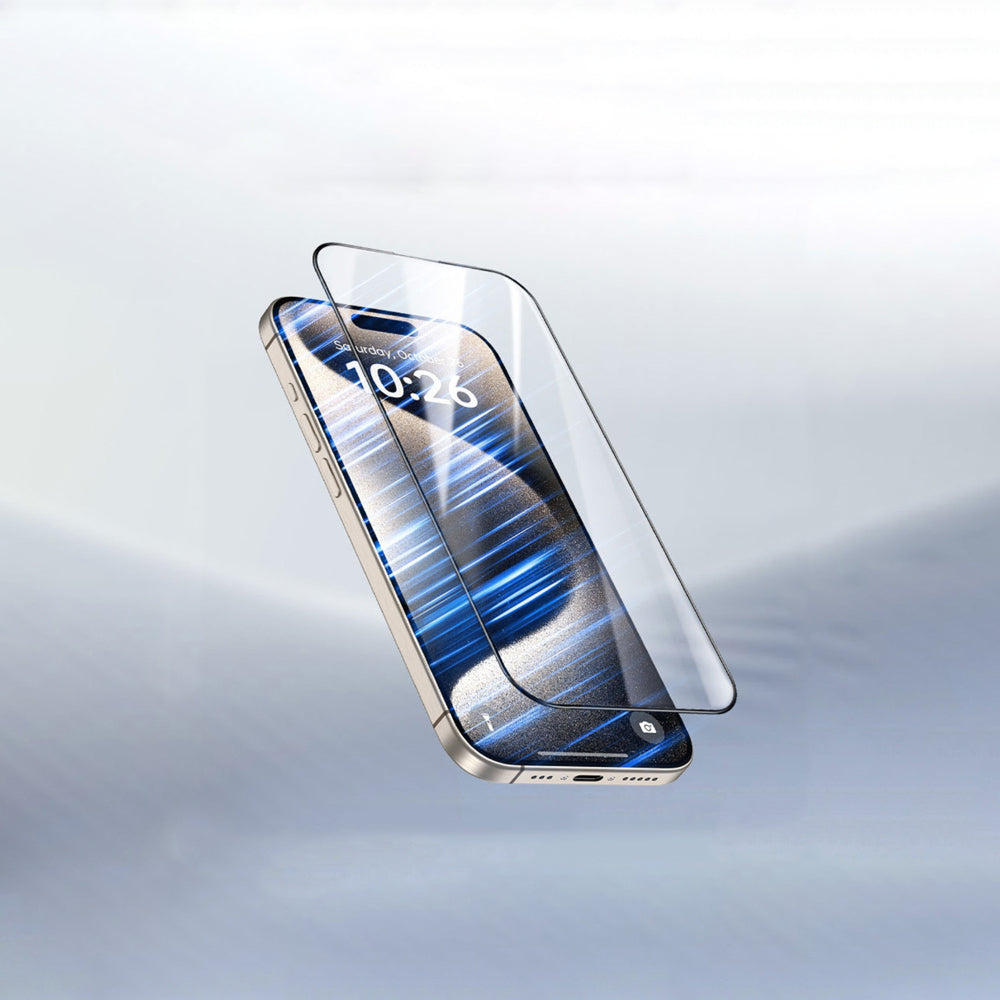 Apple iPhone 17 Wiwu GT-009 Polimer Oleofobik Kaplama Şeffaf Pürüzsüz Temperli Cam Ekran Koruyucu Şeffaf