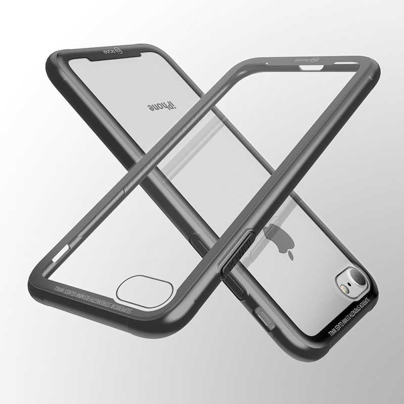Apple iPhone 7 Kılıf Roar Glassoul Airframe Kapak Gri