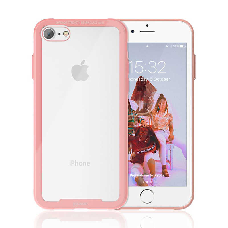 Apple iPhone 7 Kılıf Roar Glassoul Airframe Kapak Rose Gold