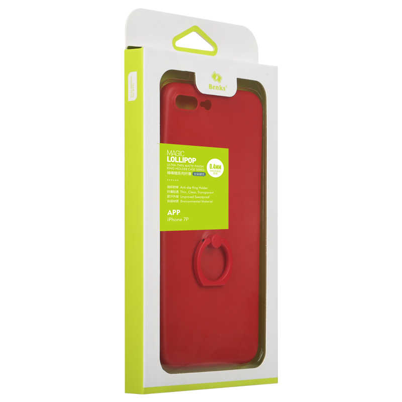 Apple iPhone 7 Plus Kılıf Benks Lollipop With Ring Kapak Beyaz