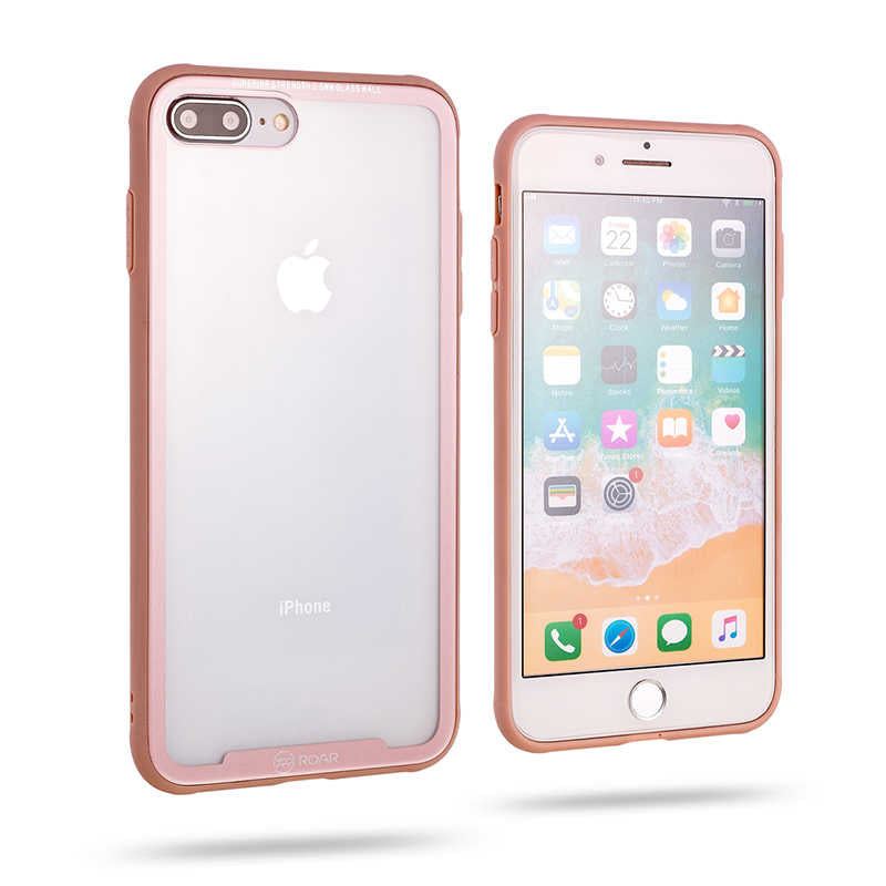 Apple iPhone 7 Plus Kılıf Roar Glassoul Airframe Kapak Kırmızı