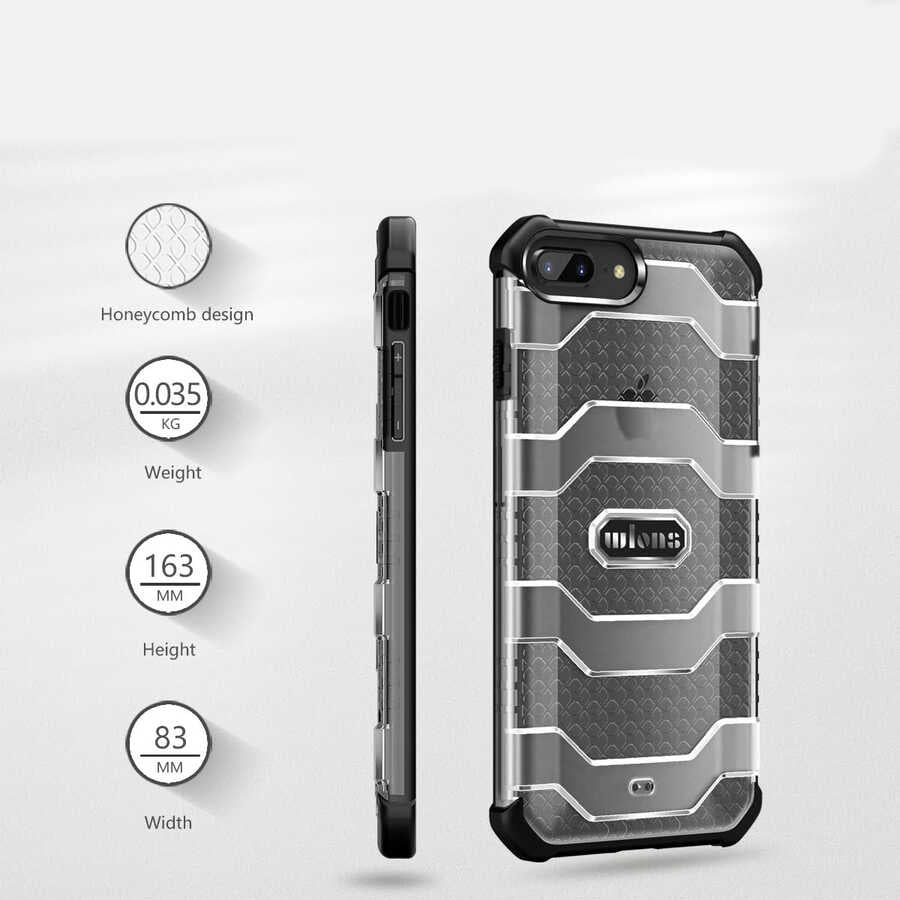 Apple iPhone 8 Plus Kılıf Wlons Mit Kapak Siyah