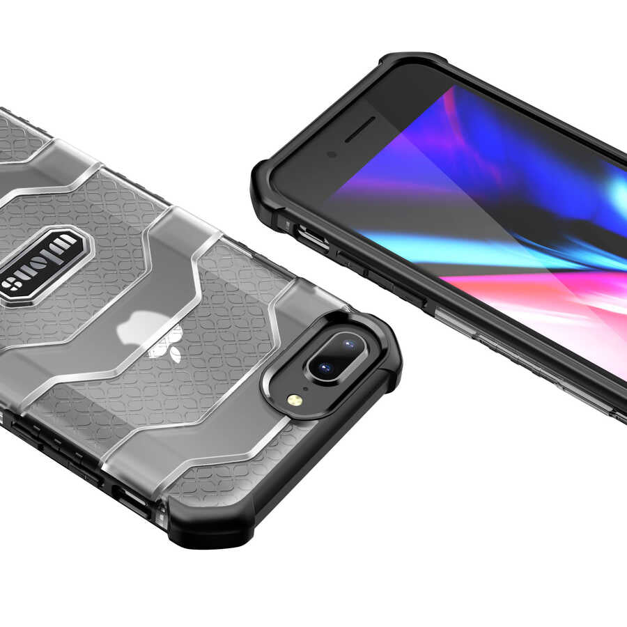 Apple iPhone 8 Plus Kılıf Wlons Mit Kapak Kırmızı