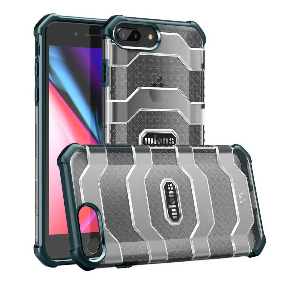 Apple iPhone 8 Plus Kılıf Wlons Mit Kapak Koyu Yeşil