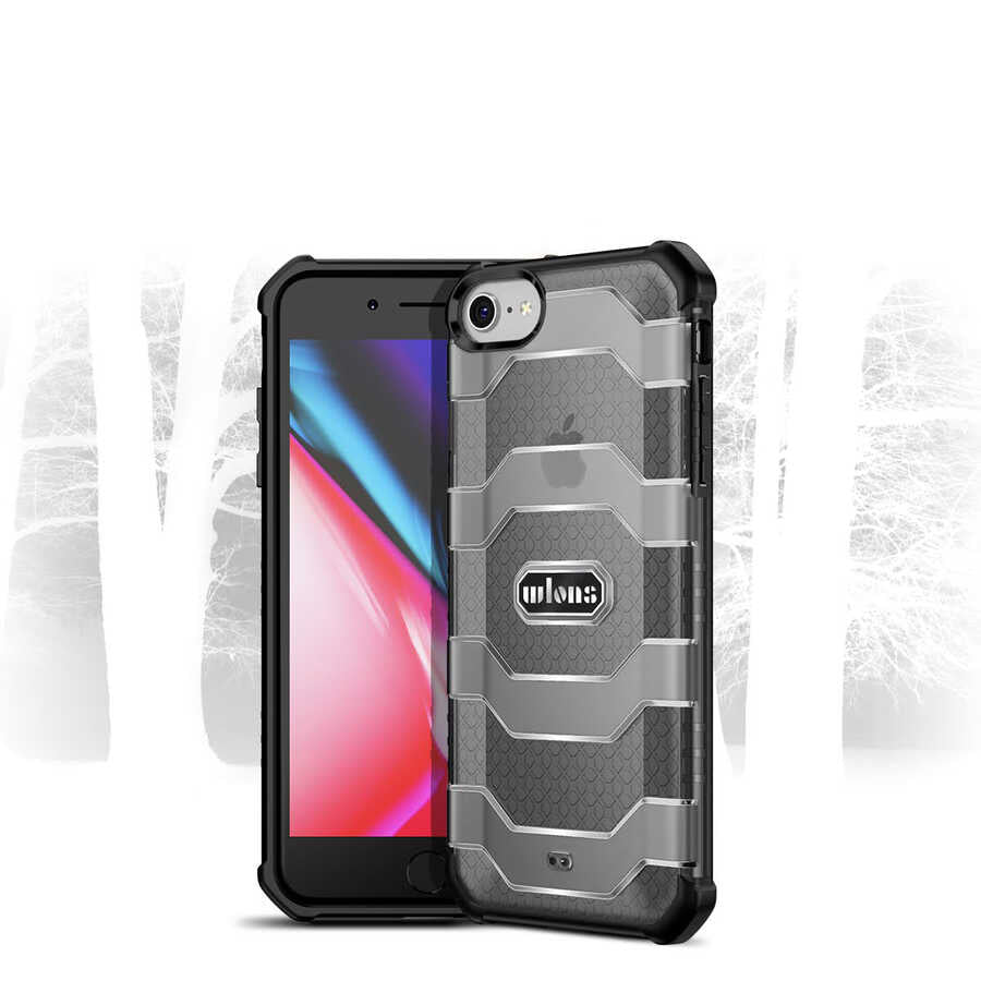 Apple iPhone SE 2022 Kılıf Wlons Mit Kapak Siyah