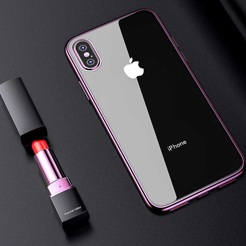 Apple iPhone X Benks Magic Glitz Ultra-Thin Transparent Protective Soft Kapak Yeşil