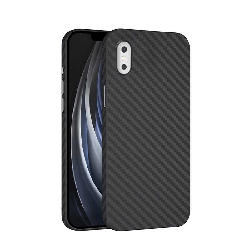 Apple iPhone X Kılıf Wiwu Skin Carbon PP Kapak Siyah