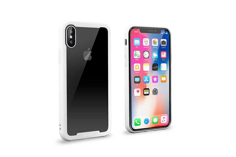 Apple iPhone X Kılıf Roar Glassoul Airframe Kapak Beyaz