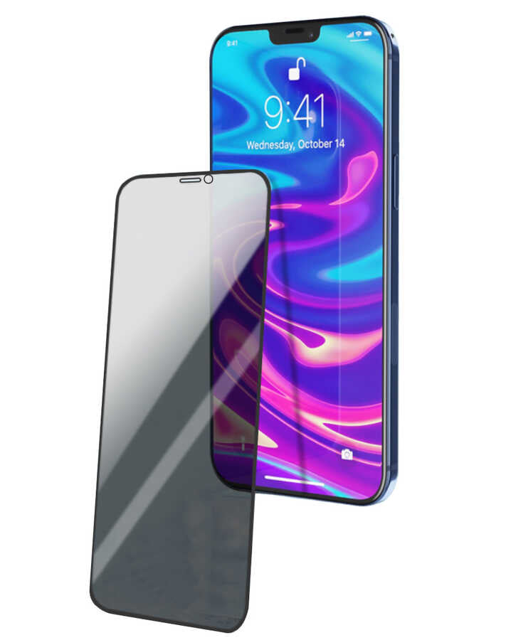 Apple iPhone X Wiwu iPrivacy HD Anti-Peep Ekran Koruyucu Siyah