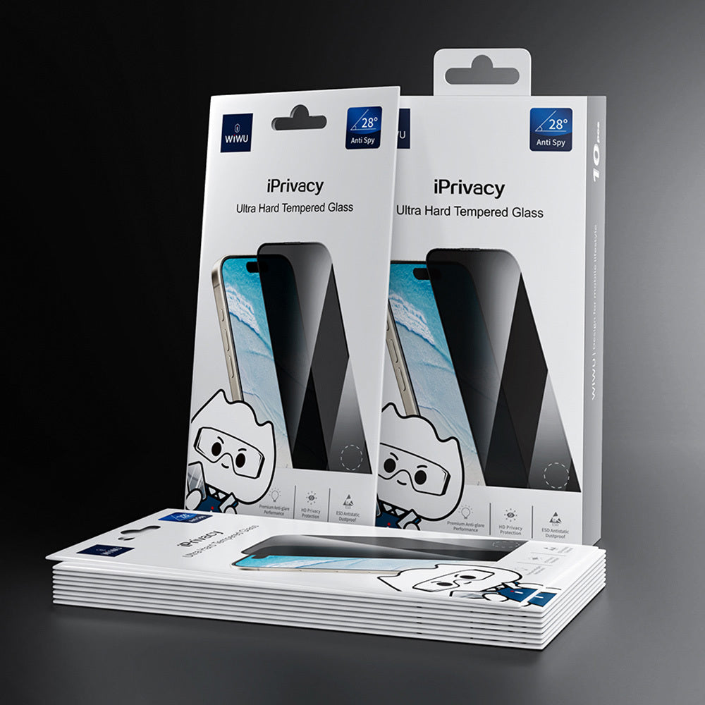 Apple iPhone XR 6.1 Wiwu GT-015 Oleofobik Darbeye Karşı Dayanıklı Temperli Ekran Koruyucu 10'lu Paket Siyah