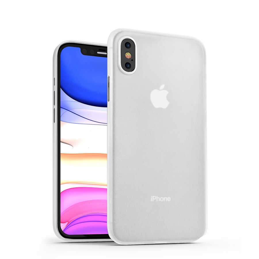Apple iPhone XS 5.8 Kılıf Wiwu Skin Nano PP Kapak Beyaz