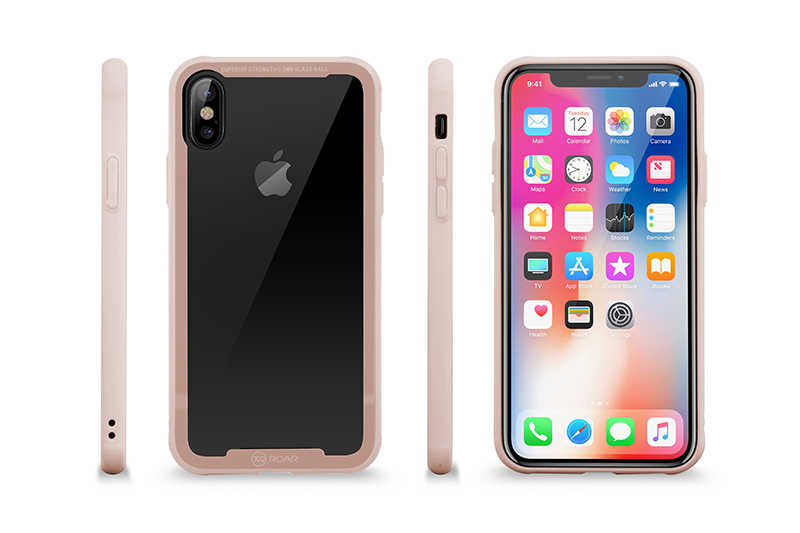 Apple iPhone XS 5.8 Kılıf Roar Glassoul Airframe Kapak Gri