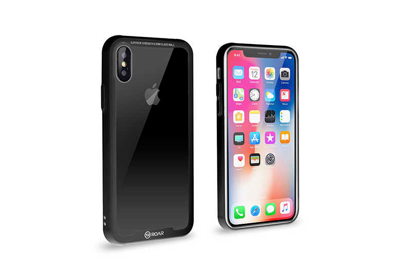 Apple iPhone XS 5.8 Kılıf Roar Glassoul Airframe Kapak Gri