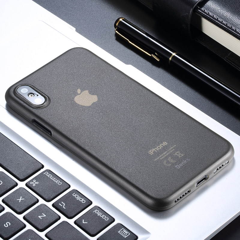 Apple iPhone XS 5.8 Kılıf Benks Lollipop Protective Kapak Transparan Siyah