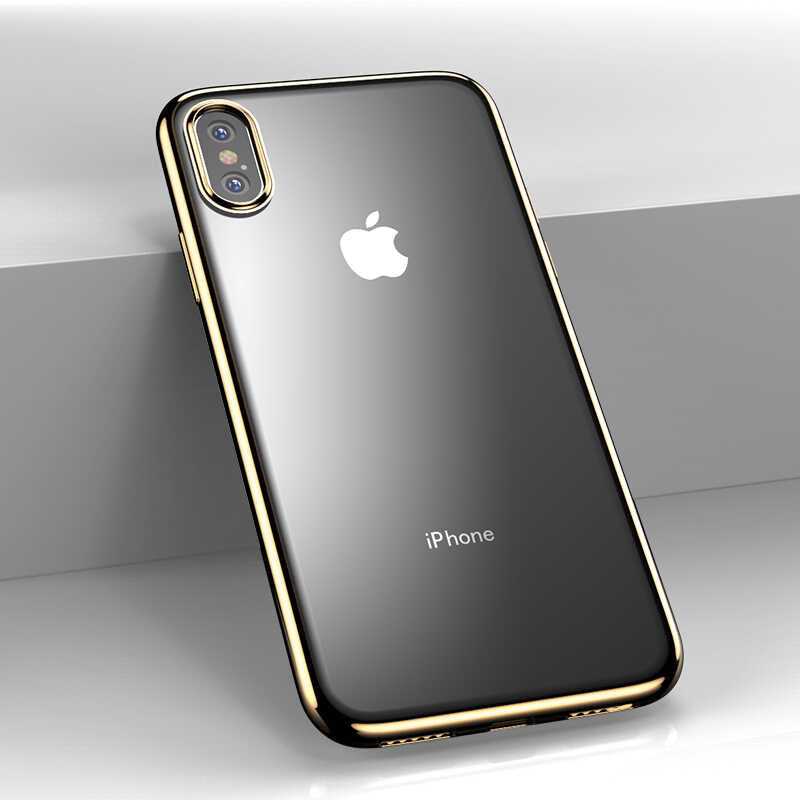 Apple iPhone XS Max 6.5 Benks Magic Glitz Ultra-Thin Transparent Protective Soft Kapak Gold