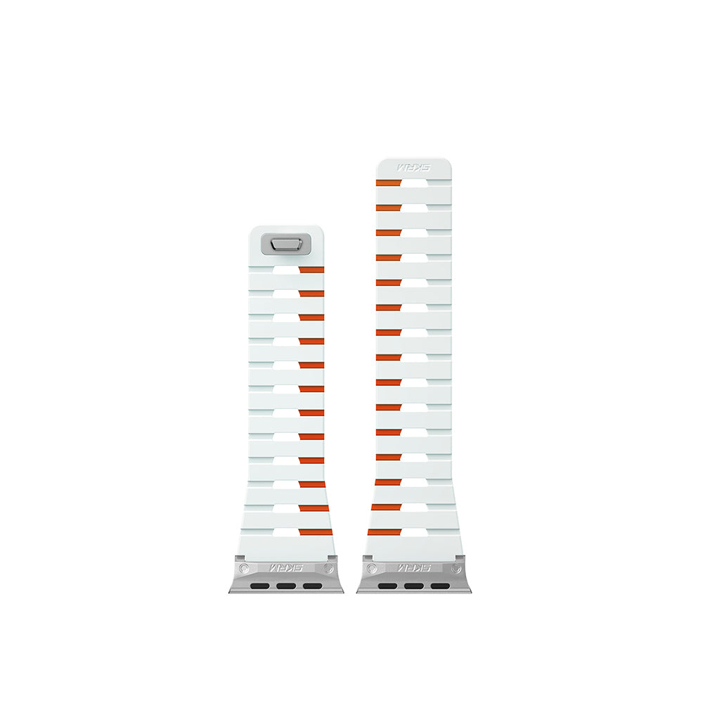 Apple Watch 10 42mm Skinarma Gemini Serisi TPU Magnetik Silikon Kordon Pembe