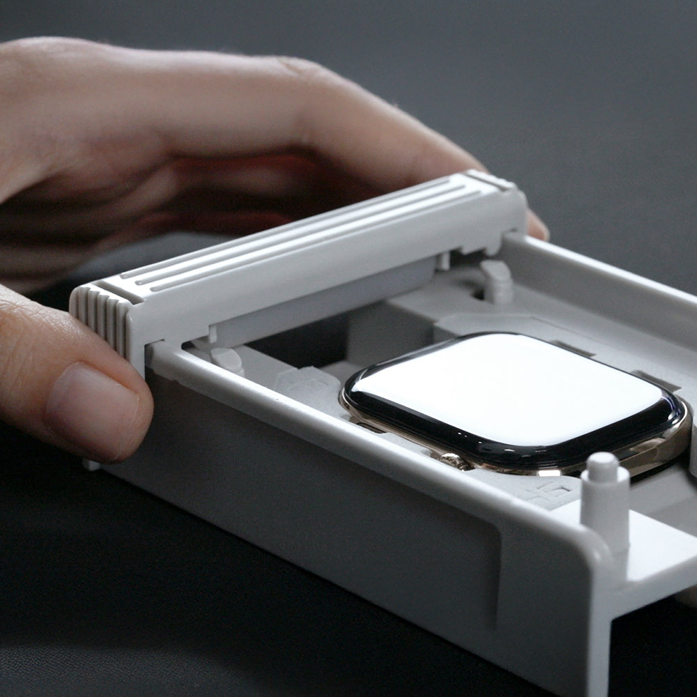 Apple Watch 10 46mm Amazingthing Radix Protective Parmak İzi Bırakmayan HD Ekran Koruyucu Film + Kolay Uygulama Aparatı Şeffaf