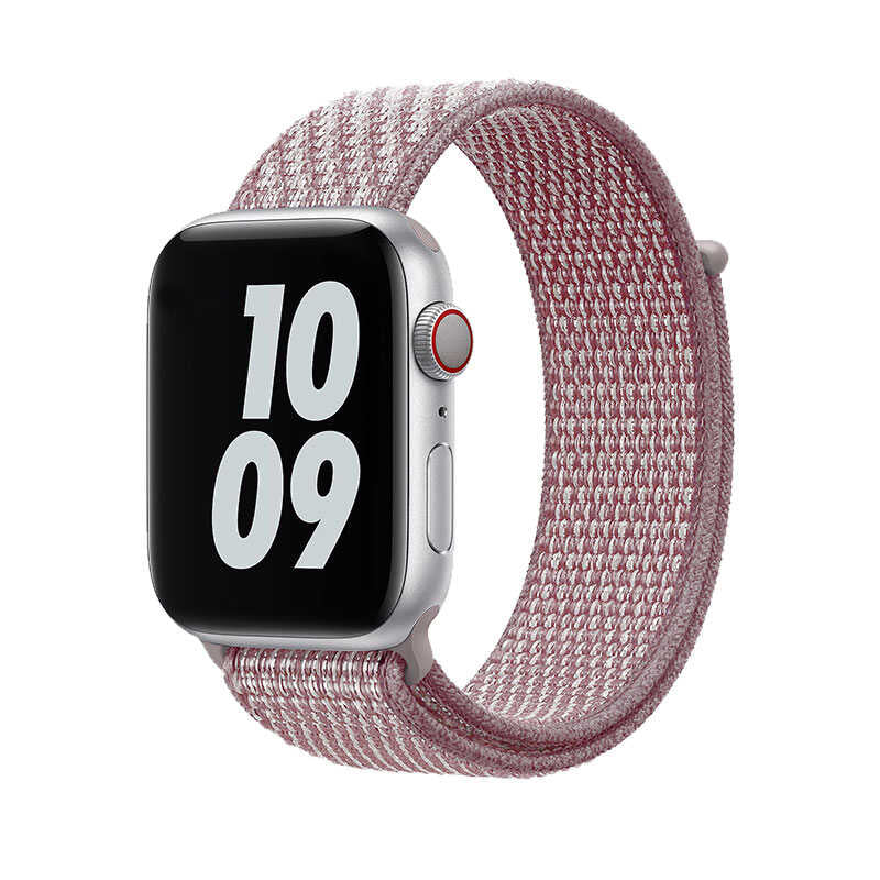 Apple Watch 38mm Wiwu Sport Loop Hasır Kordon Pembe