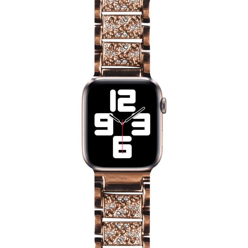 Apple Watch 38mm Wiwu Three Beads Set Auger Metal Kordon Gümüş