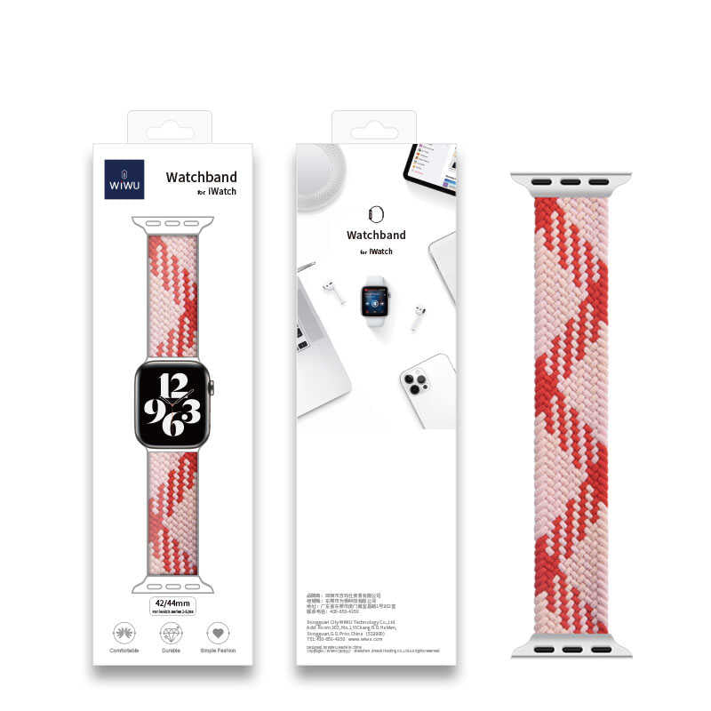Apple Watch 40mm Wiwu Braided Solo Loop Contrast Color Medium Kordon NO1