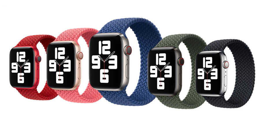 Apple Watch 40mm Wiwu Braided Solo Loop Small Kordon Pembe