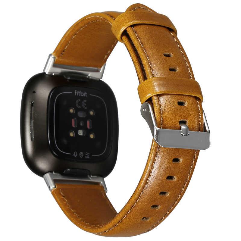 Apple Watch 40mm Wiwu Leather Watchband Deri Kordon Kahve Koyu