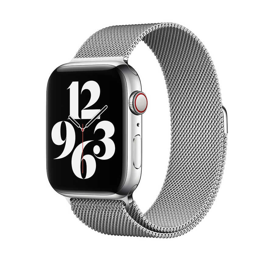 Apple Watch 40mm Wiwu Minalo Metal Kordon Gümüş