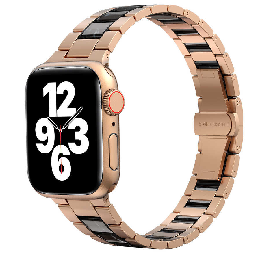 Apple Watch 40mm Wiwu Resin Steel Belt Metal Kordon Gold
