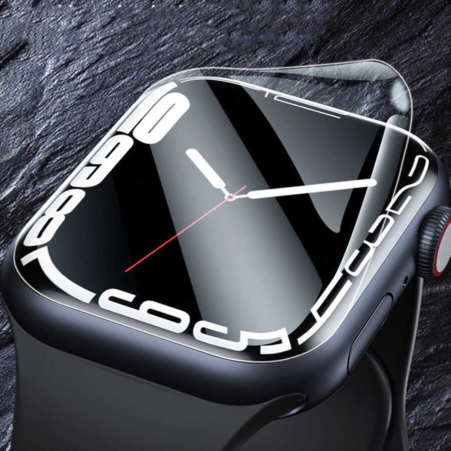 Apple Watch 42mm Go Des 2 in 1 Ekran Koruyucu Siyah