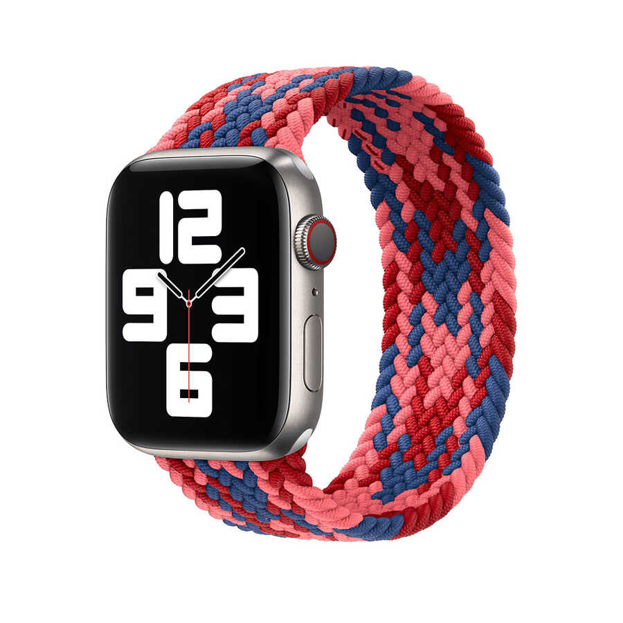 Apple Watch 42mm Wiwu Braided Solo Loop Contrast Color Large Kordon NO4