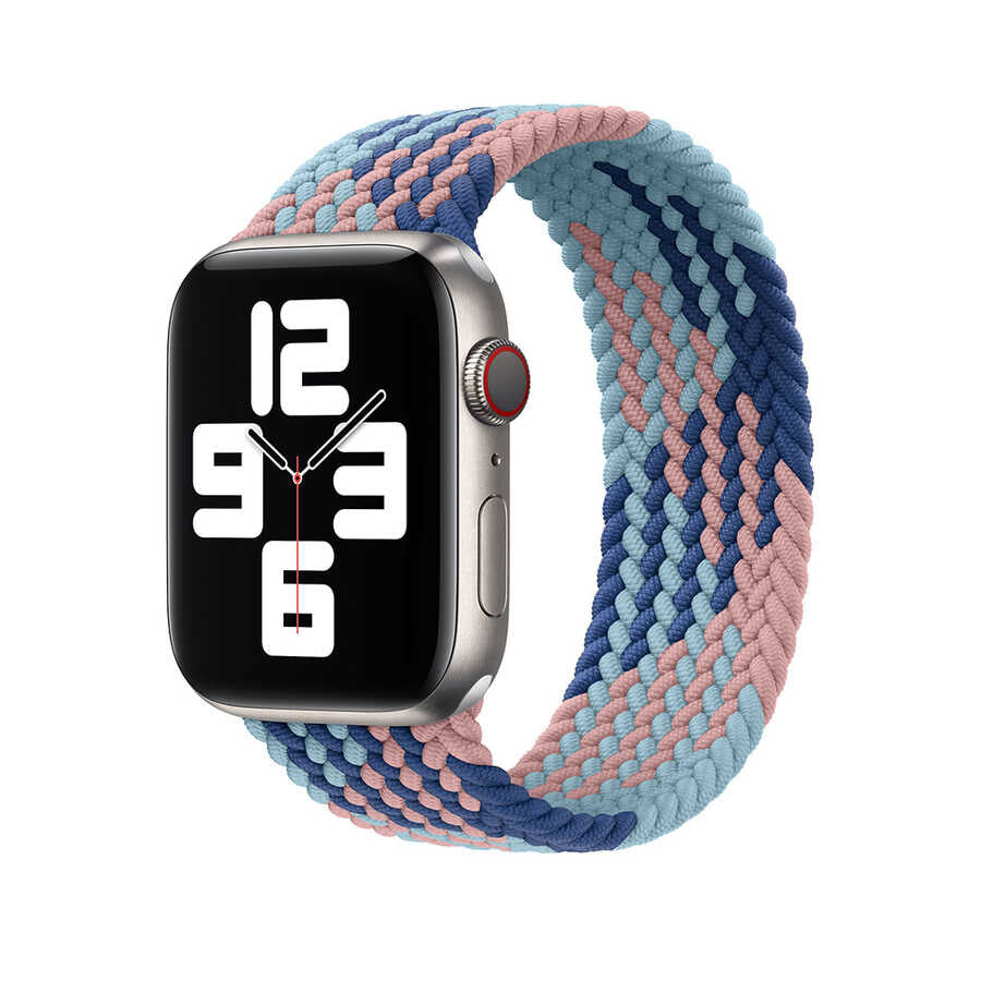 Apple Watch 42mm Wiwu Braided Solo Loop Contrast Color Medium Kordon NO2