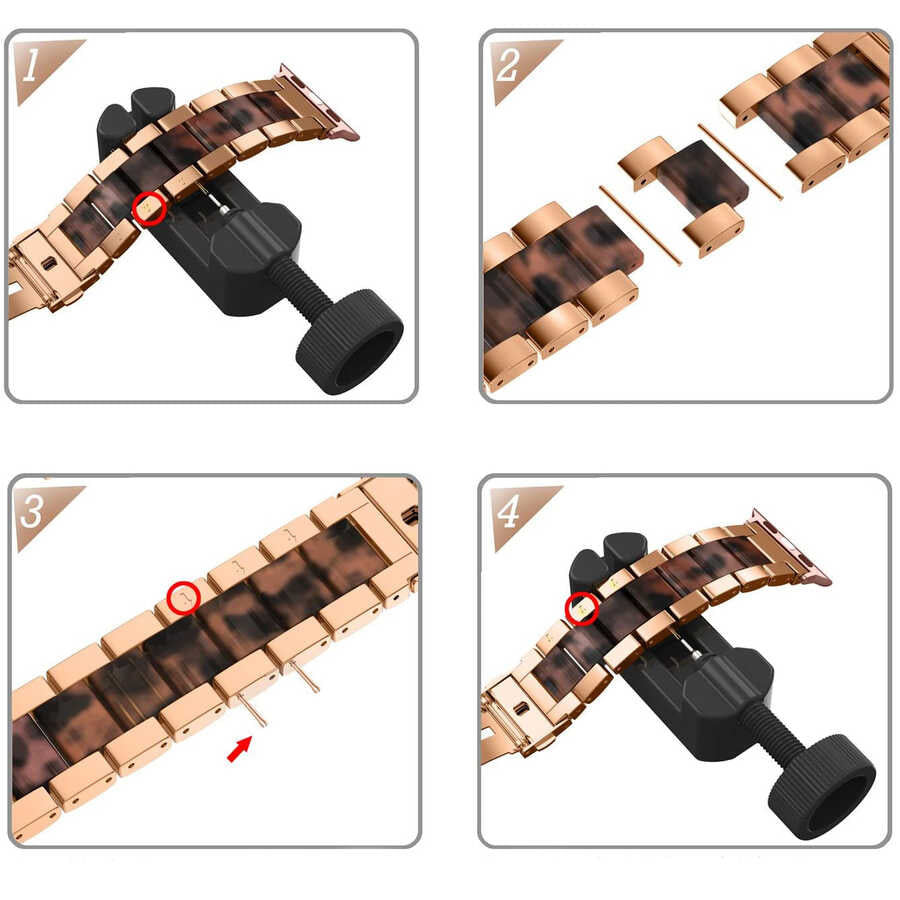 Apple Watch 42mm Wiwu Resin Steel Belt Metal Kordon Gold